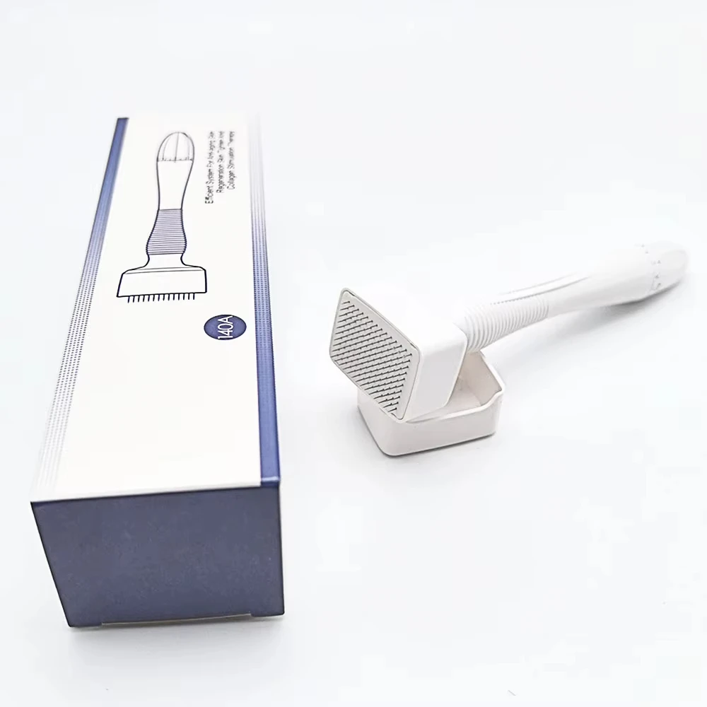 140A Derma Stamp Microneedling Face Roller Massager Adjustable Titanium Needle Length Skincare Beard Growth Scalp Hair - view 6