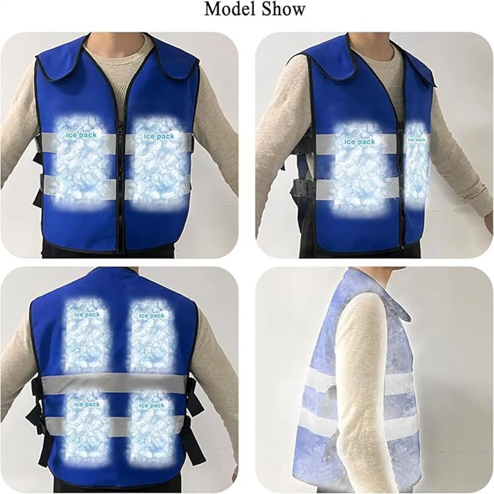Summer Cooling Vest Cool Vest Ice Vest With 20 Ice Packs For For Women Men Outdoor Sports Construction Sites Golf Mowing