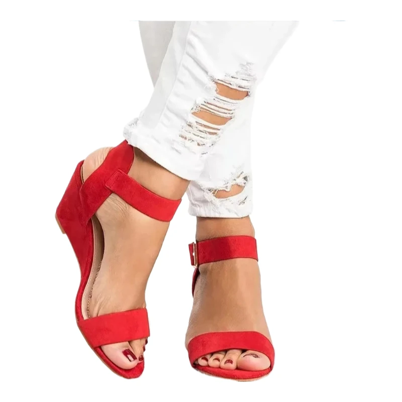 

Casual Shoes Women Plus Size Wedge High Heel Sandals Peep Toe Female 35-43 Summer Women's Fashion Open Toe Wedge
