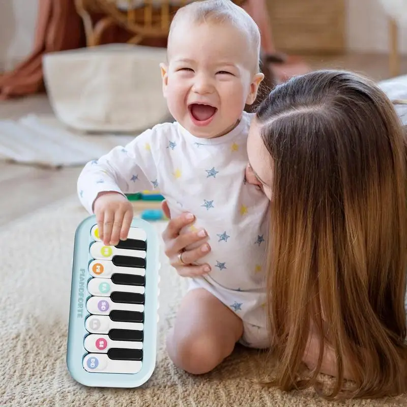 Kids Keyboard Toy Pocket-Size Piano Instrument Toy Educational Electric Piano Toys Interactive Music Keyboard Toy With Light For