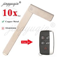 jingyuqin 10pcs Emergency Blade Copper Blank Insert Key for LAND ROVER LR4 2010-2012 XK XF Range Rover Sport Evoque 2010-2013