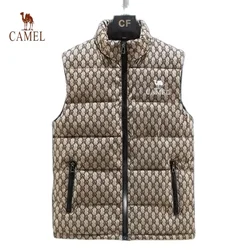 Men's Embroidered Warm Vest Vest for Autumn and Winter, New Luxurious and Fashionable Casual Outdoor Windproof Sleeveless Jacket