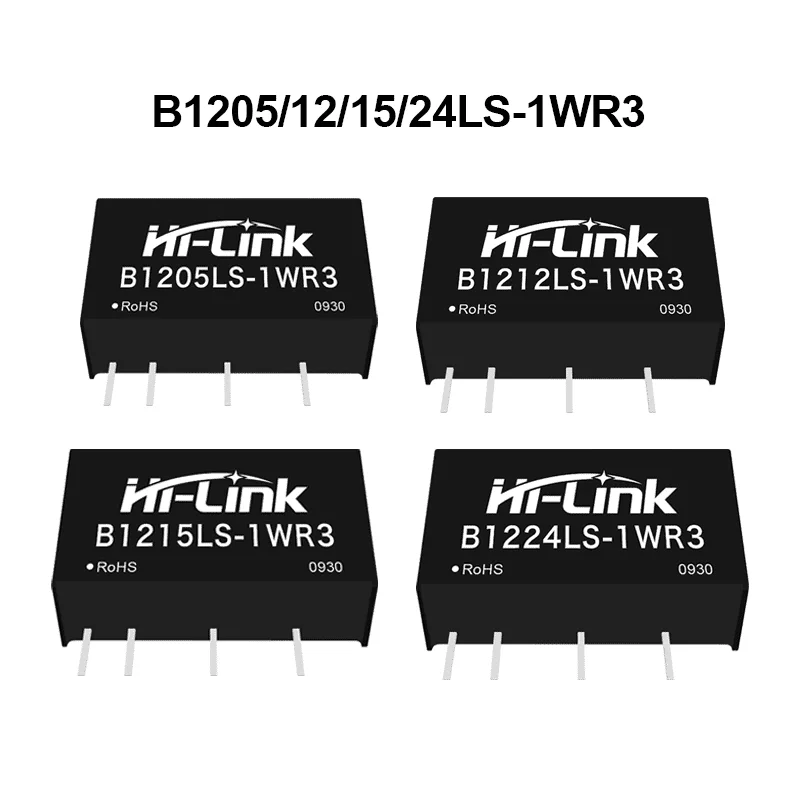 Hi-LinkB1215LS B1224LS 1W PCB Mount Power Transformer 1500VDC Separation Low Static Current Single Unregulated Circuit Component