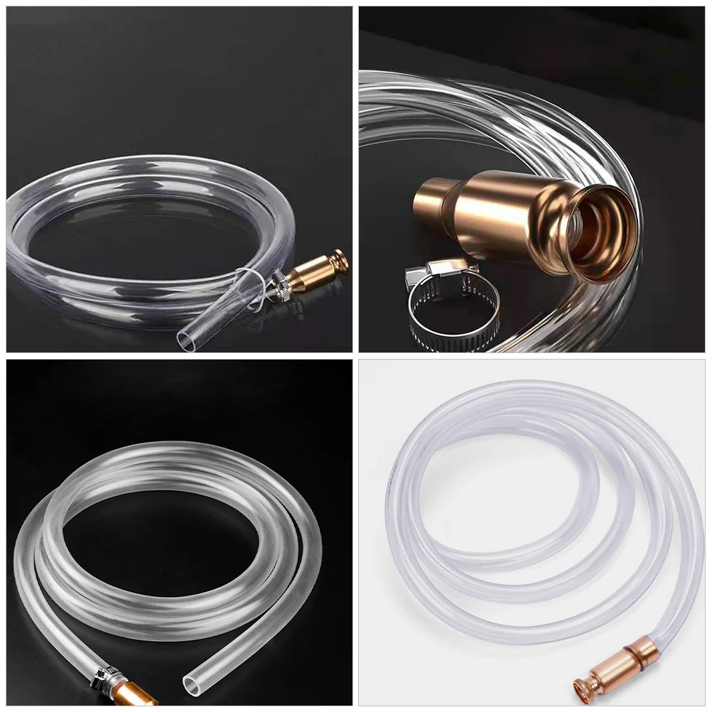 

Manual Siphon Hose Oil Transfer Pump Copper PVC Fuel Transfer Hose for Fuel Water and Oil Gas Siphon Tube
