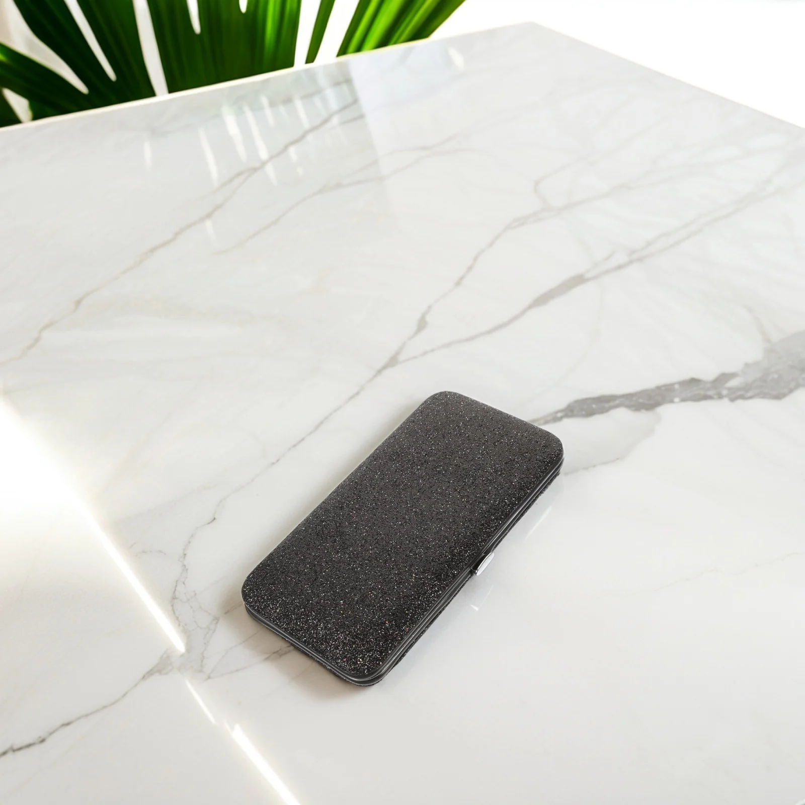 Scatola per pinzette per ciglia Custodia per strumenti per ciglia con design in tessuto con chiusura magnetica portatile premium per accessori per il trucco