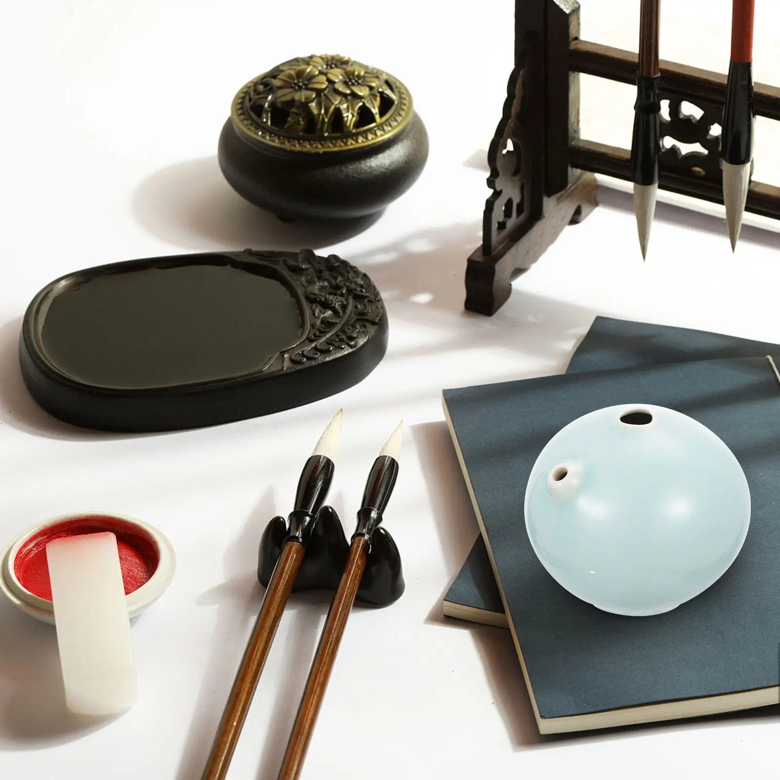 1Pcs Chinese Calligraphy Water Dropper Ceramic Ink Droplet Smooth Grinding Accessory Painting Tool Art Supplies