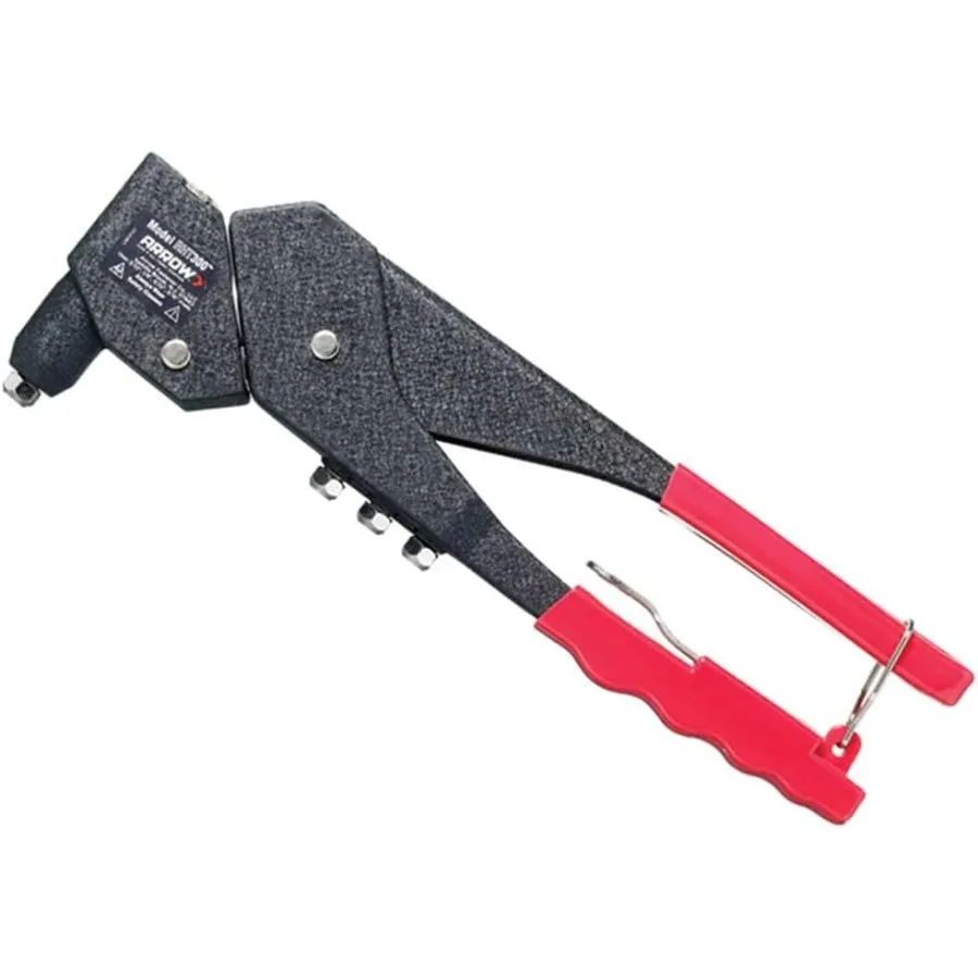 Arrow RHT300 OneHanded Swivel Rivet Tool Manual Riveter for Metal Fabric Leather and Auto Repair Applications Efficiently Handl
