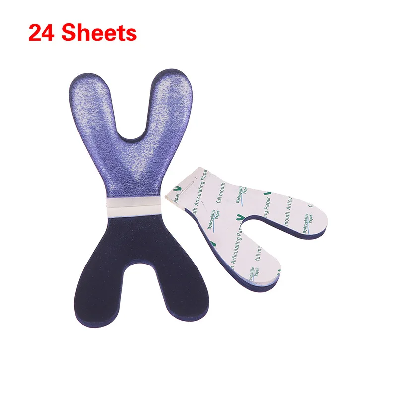 Imagen 4: Consumibles desechables para el cuidado bucal Dental, papel para morder en forma de U, papel para morder de doble cara en forma de caballo