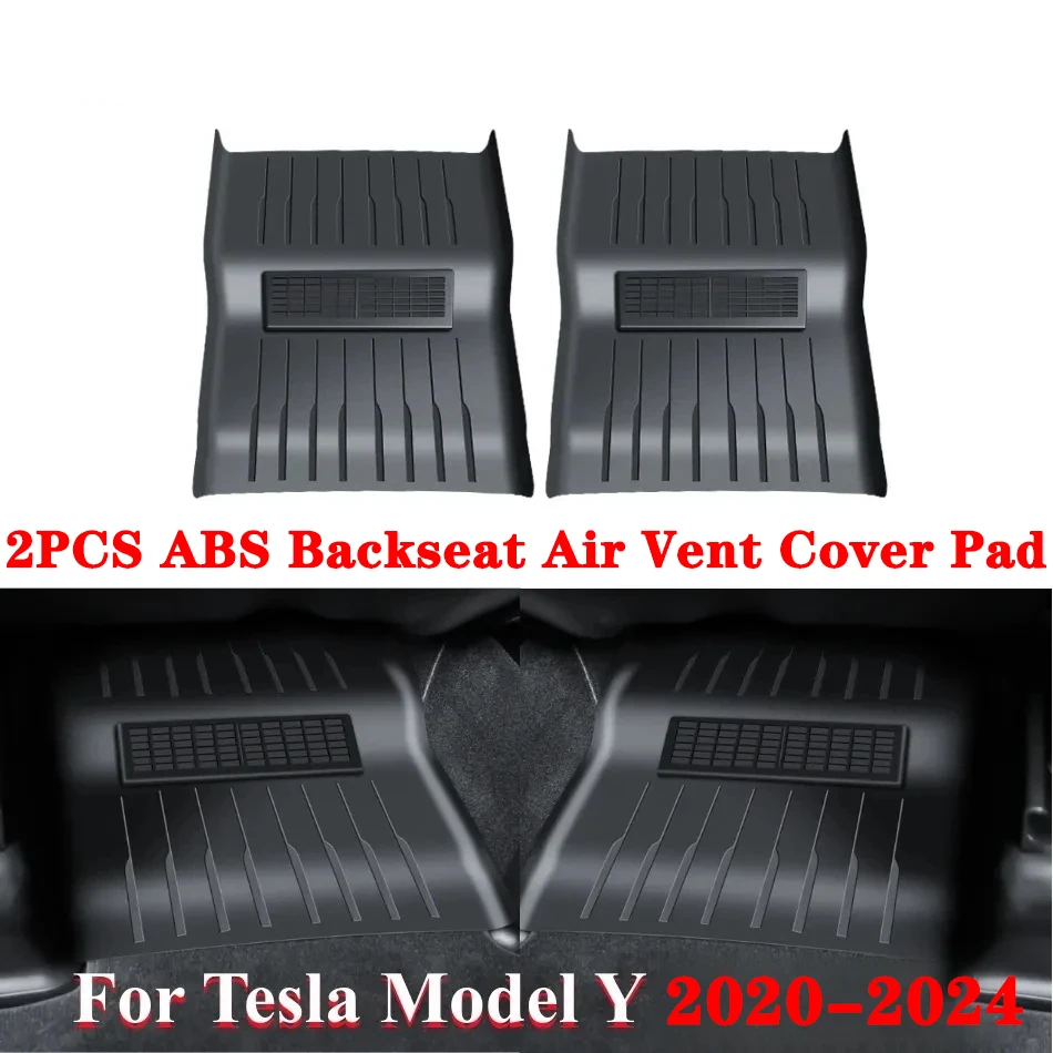 

2PCS Backseat Air Vent Fully Cover Pad For Tesla Model Y 2020-2024, Integrated Protective Cover Dustproof Foot Pads Accessories