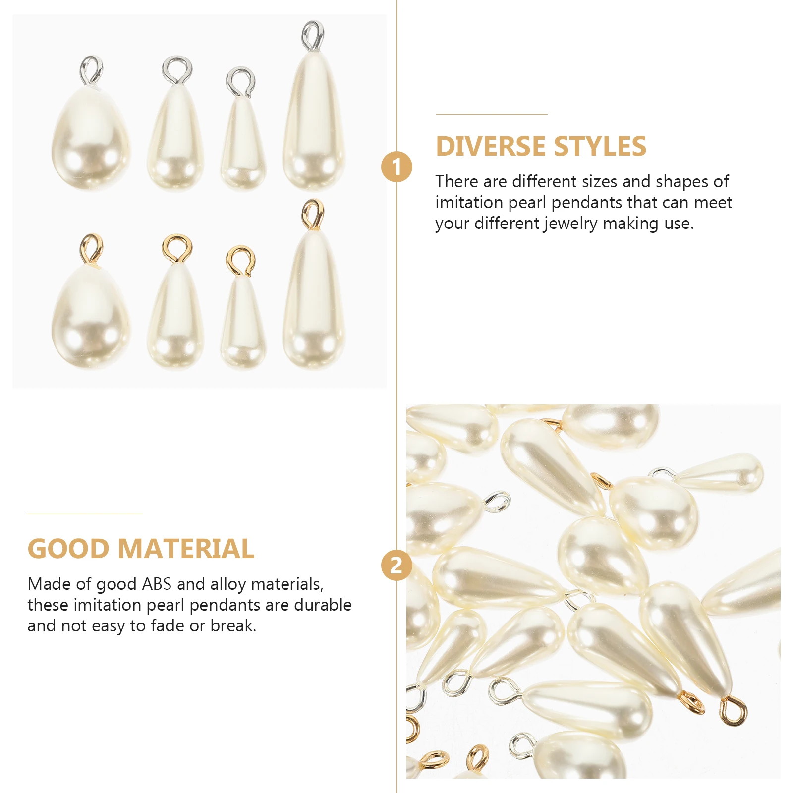 

40 шт., подвески из искусственного жемчуга для изготовления ювелирных изделий, подвески «сделай сам», подвески для браслета, ожерелья, серьг, материал ручной работы