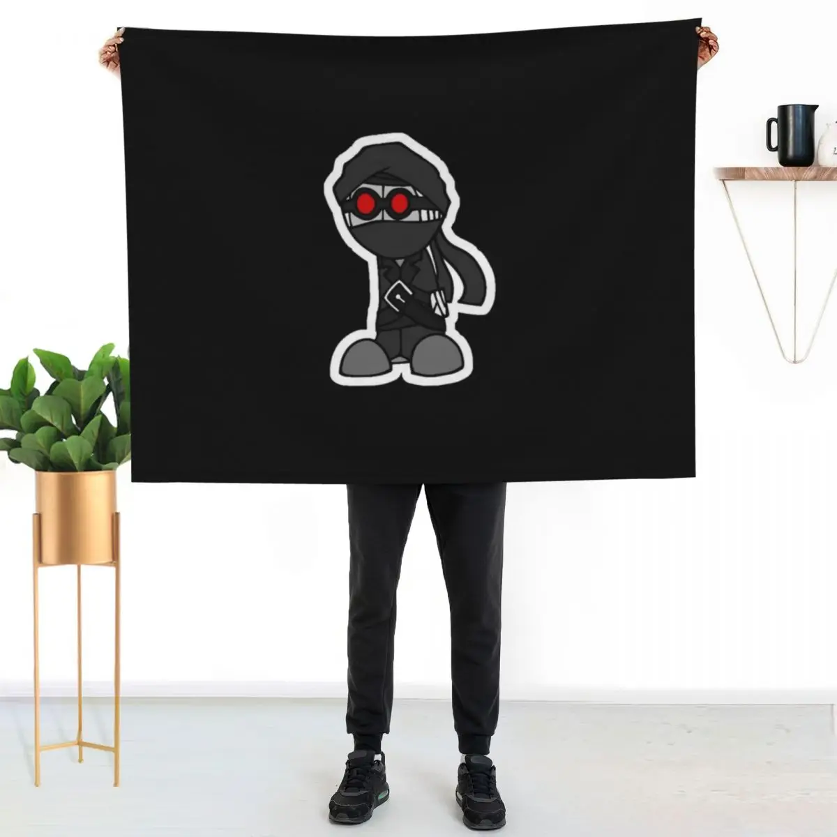 Madness Combat Hank J. W Throw Blanket Nap Travel blankets and throws for sofa Flannels Quilt Blankets