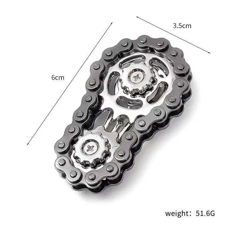 Sprockets Flywheel Fingertip Gyro Fidget Spinner Antistress Anxiety Metal Bike Chains EDC Spinner Fidget Toys For  Kids