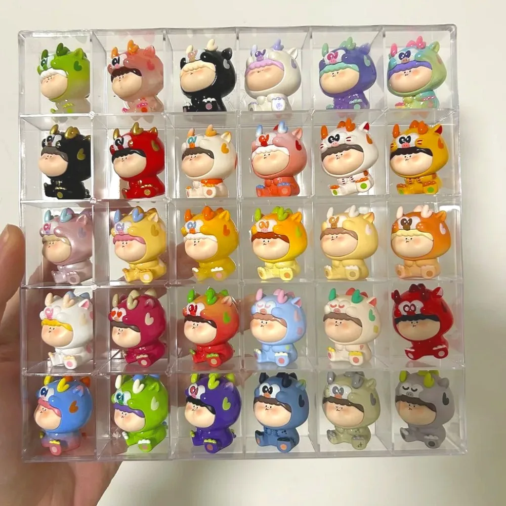 AMLLS Second Generation Little Dragon Series Blind Box Figurine Mini Bean Doll Collectible Model Cartoon Decoration Toys Gifts