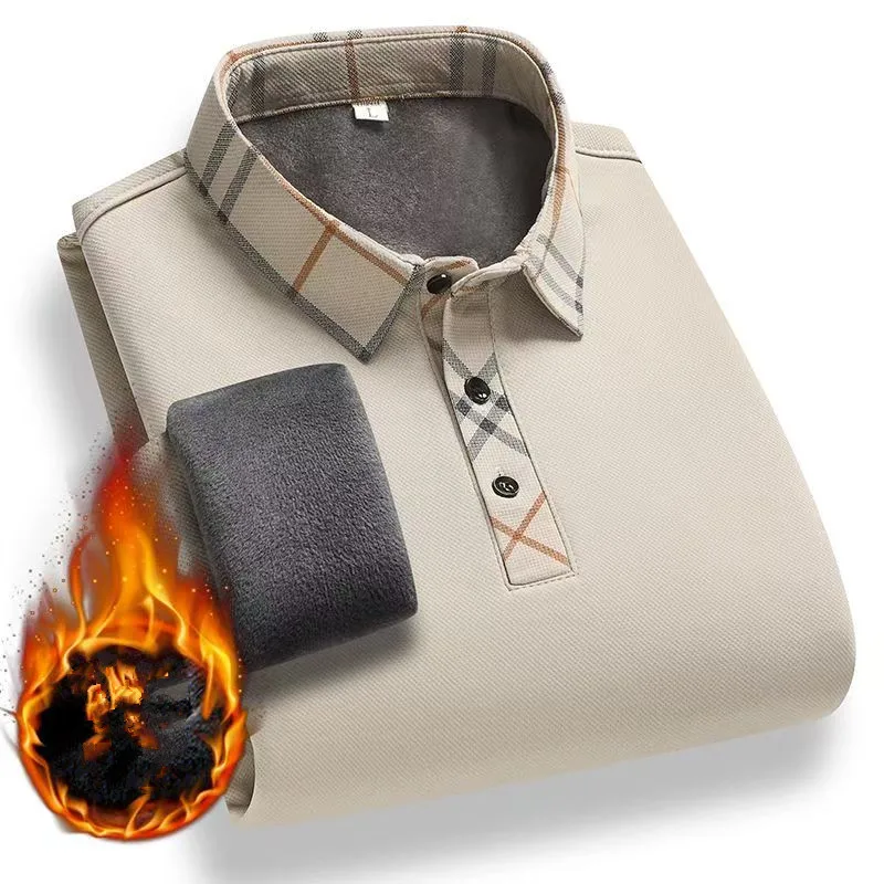 2026 Winter fleece thickened sweater for men with a stylish collar providing excellent warmth and comfort for a casual look