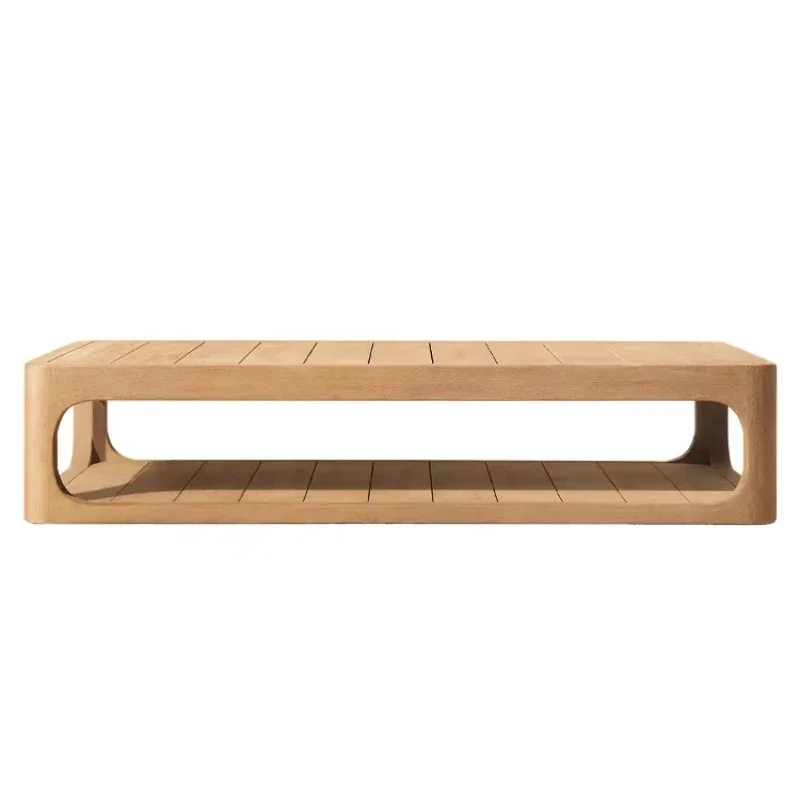 Furniture Outdoor Solid Teak Table Patio Garden Luxury Modern Coffee Table with Storage