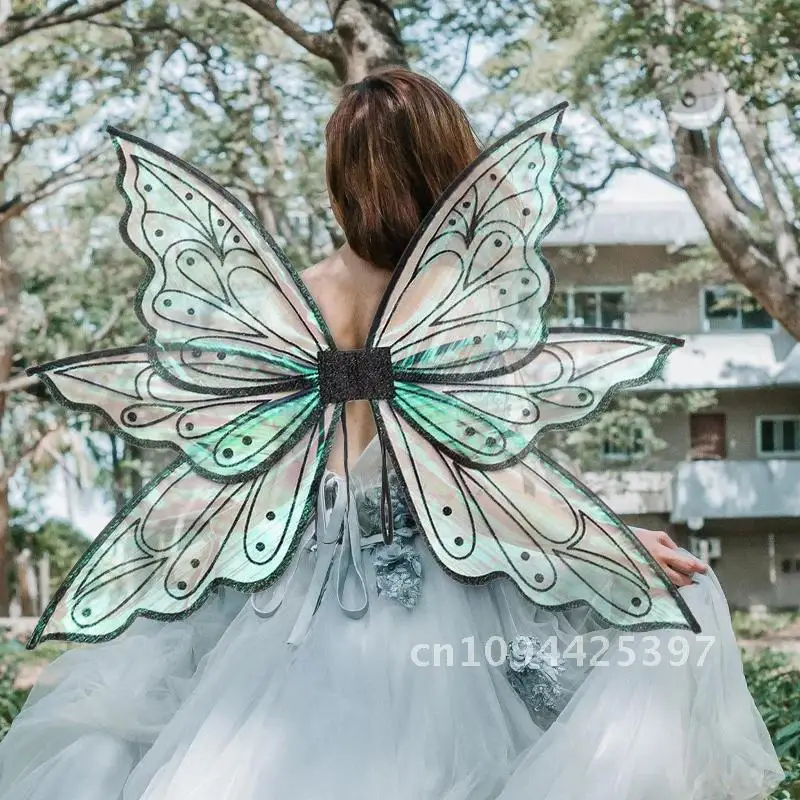 Princess Elf Fairy Wing Butterfly Wings For Kids Happy Birthday Party Decorations Costume Angel Wings Girl Performance Props