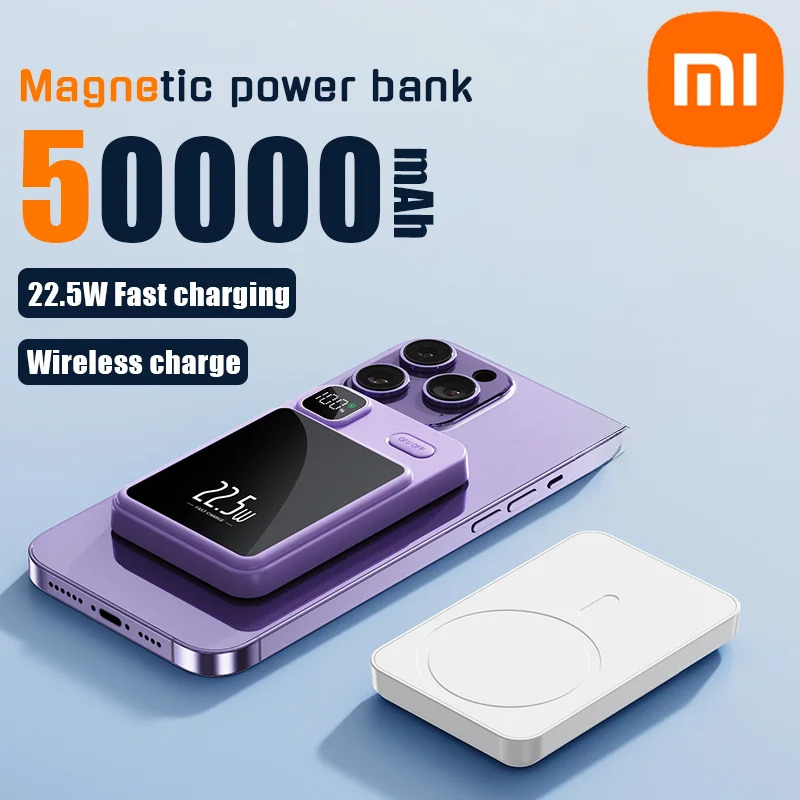 Xiaomi 50000mAh Magnetic Wireless Charger Power Bank Portable External Battery Fast Charging PowerBank For iPhone Xiaomi Lenovo