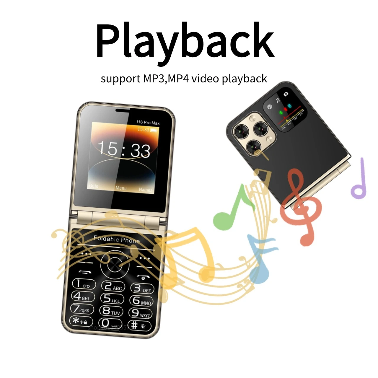 Nice Girl's Flip Push-Button Mobile Phone Four 4 Sim Quick Call Blacklist Low Radiation Torch Portable Pocket Thin Cellphone