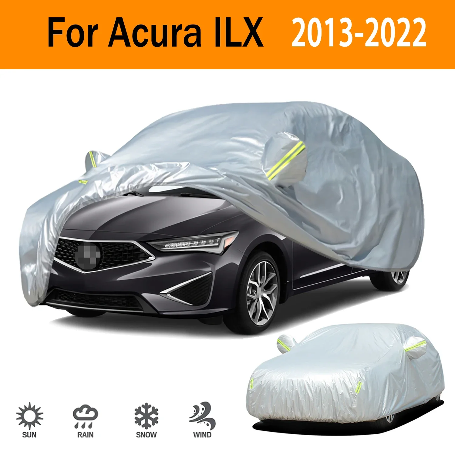 

For Acura ILX Outdoor Protection Full Car Covers Snow Cover Sunshade Waterproof Dustproof Exterior Car accessories