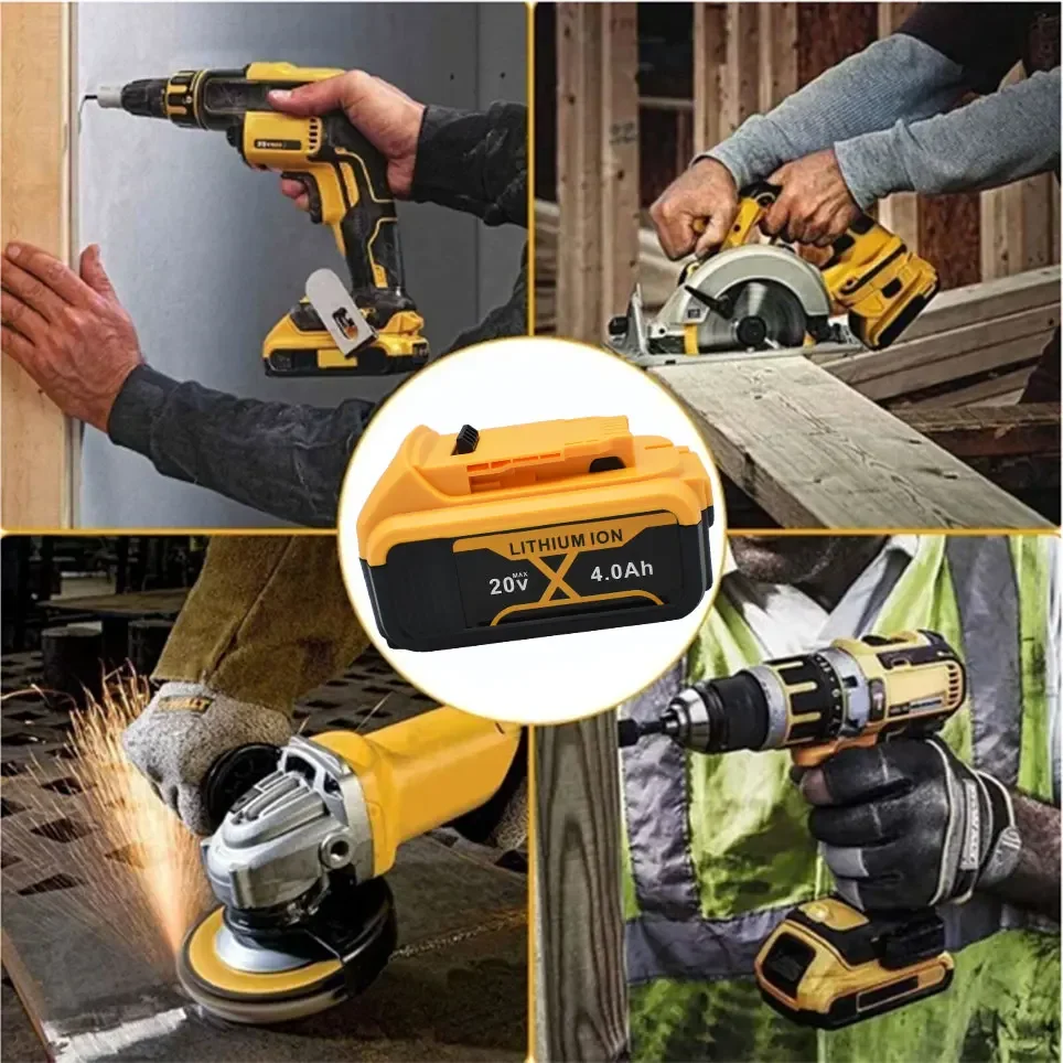 for DeWalt 20V 6.0Ah 4.0Ah power tool Chargement BatteryMAXDCB184 DCB181 DCB182 DCB200 20V 4A 6A 8A 18Volt DeWalt Tools Batter