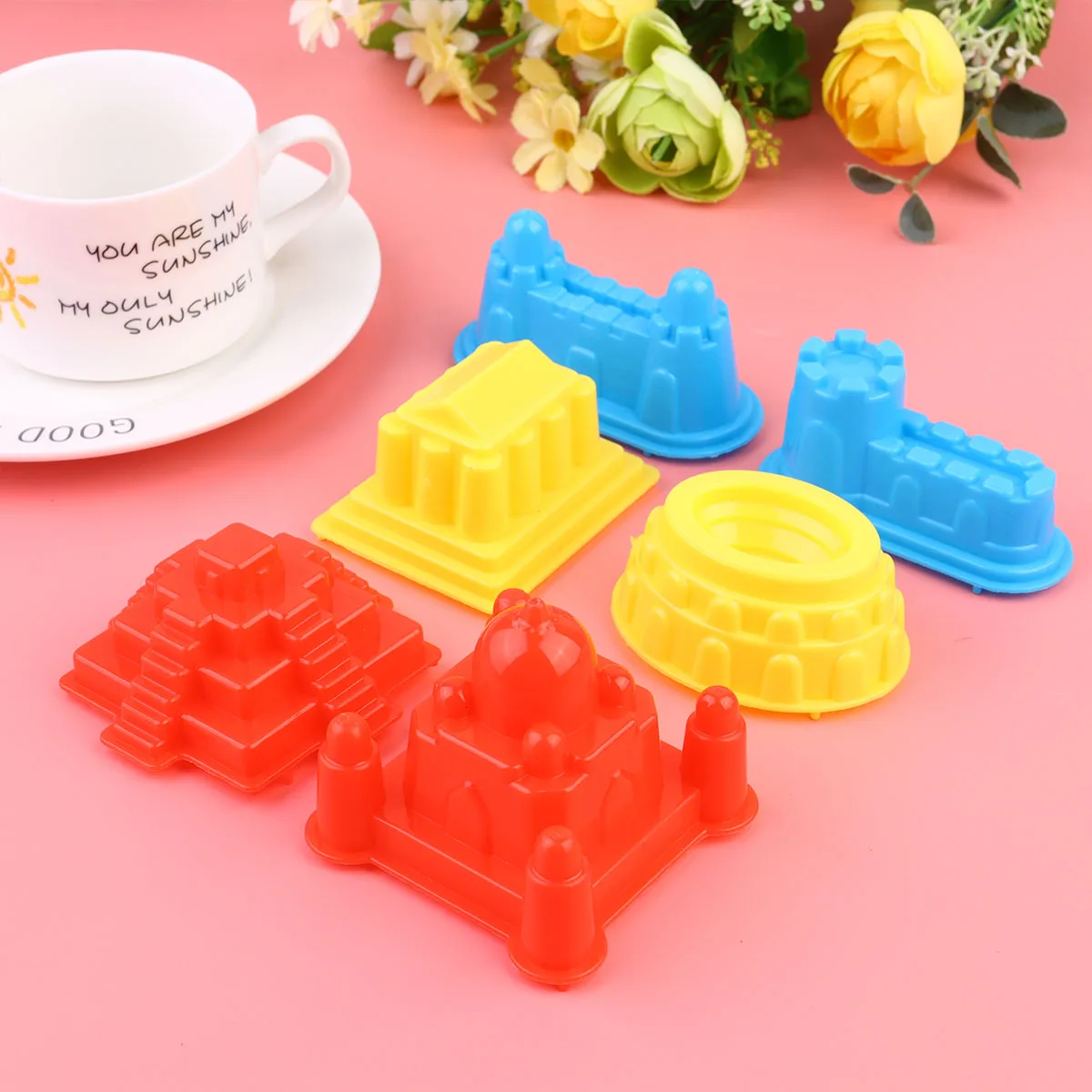 

30Pcs Premium Plastic Children Sand Play Castle Mold Safe Durable Kids Beach Fun Castle Building Kit Indoor Outdoor Toy