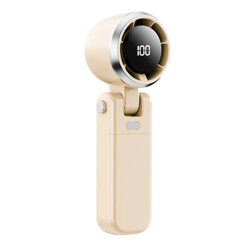Handheld cooling fan, ultra-high-speed powerful semiconductor, bladeless, portable, foldable fan