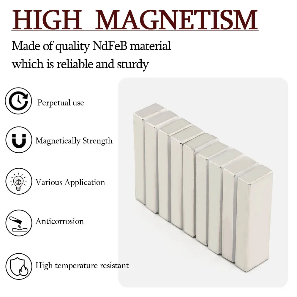 60x20x10mm Super Strong Block Neodymium Magnet Powerful Magnets N35 small Permanent Magnetic NdfeB Refrigerator Magnet 60x20x10