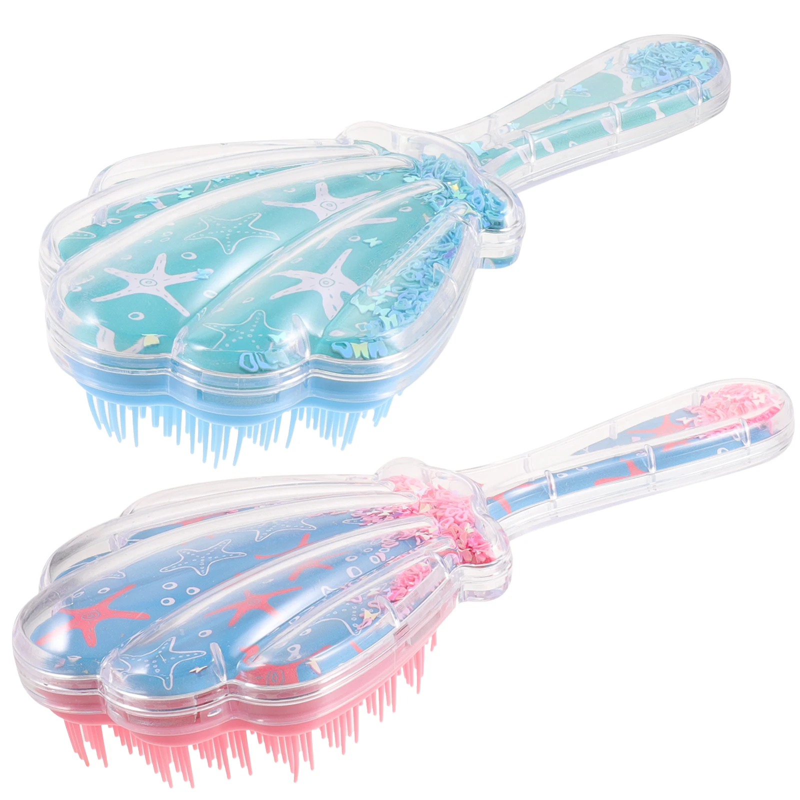 

2pcs Paddle Brushes Cushion Comb Curly Hair Detangler Brush Scalp Smoothing Massage Paddle Combs Hair Care Tools