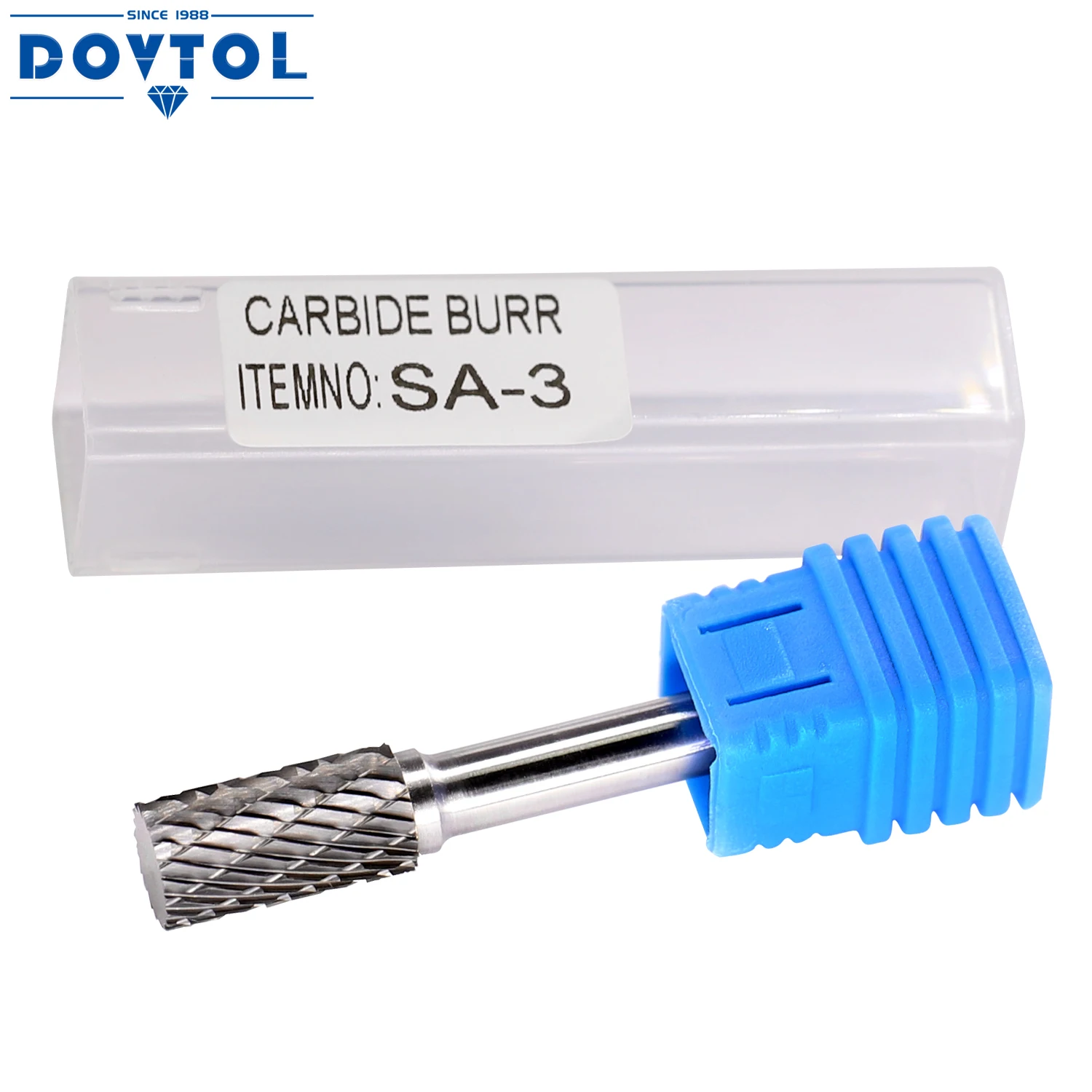 

SA-3 Tungsten Carbide Burr Rotary File Cylindrical Shape Double Cut for Die Grinder Drill Bits 1/4'' Inch Diameter of Shank