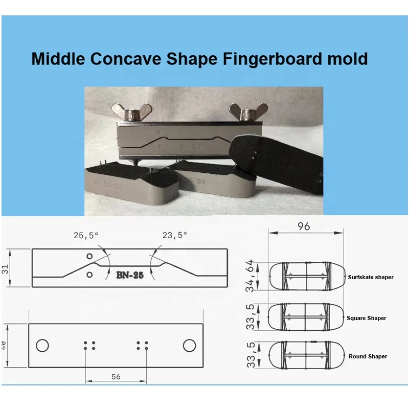 Neue Metall Griffbrettform Griffbrett Deckform