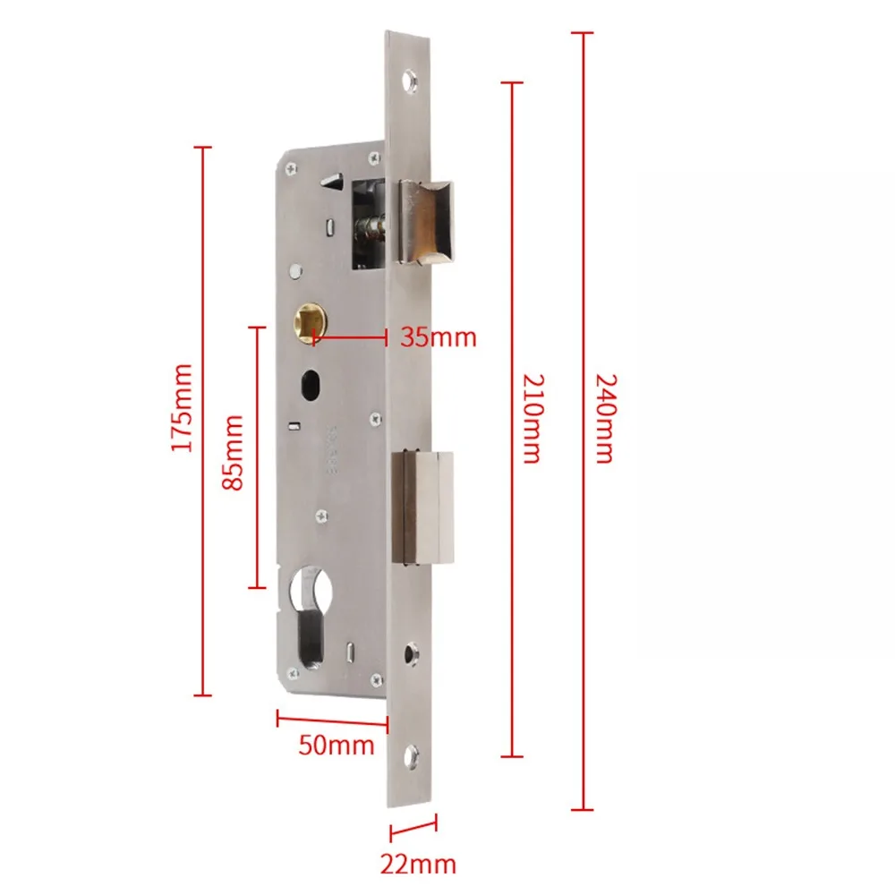 8520/8525/8530/8535 Aluminum Door Lock Universal Single & Multipoint Exterior Door Lock Hardware Anti-theft Frame Mortise Lock