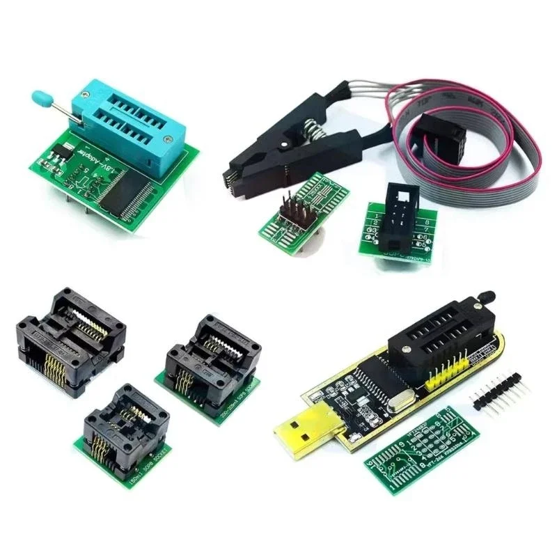 CH341 24 25 серии EEPROM Flash BIOS USB-модуль программатора электронный SOIC8 SOP8 тестовый зажим для EEPROM 93CXX 25CXX 24CXX