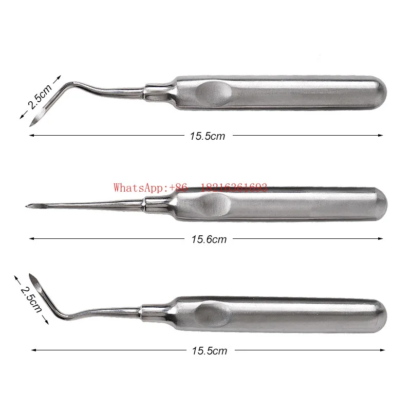 Oral Instruments Dental Stainless Steel Tooth Extraction Tooth Triangle T-shaped Straight Bending Root Apoplexy