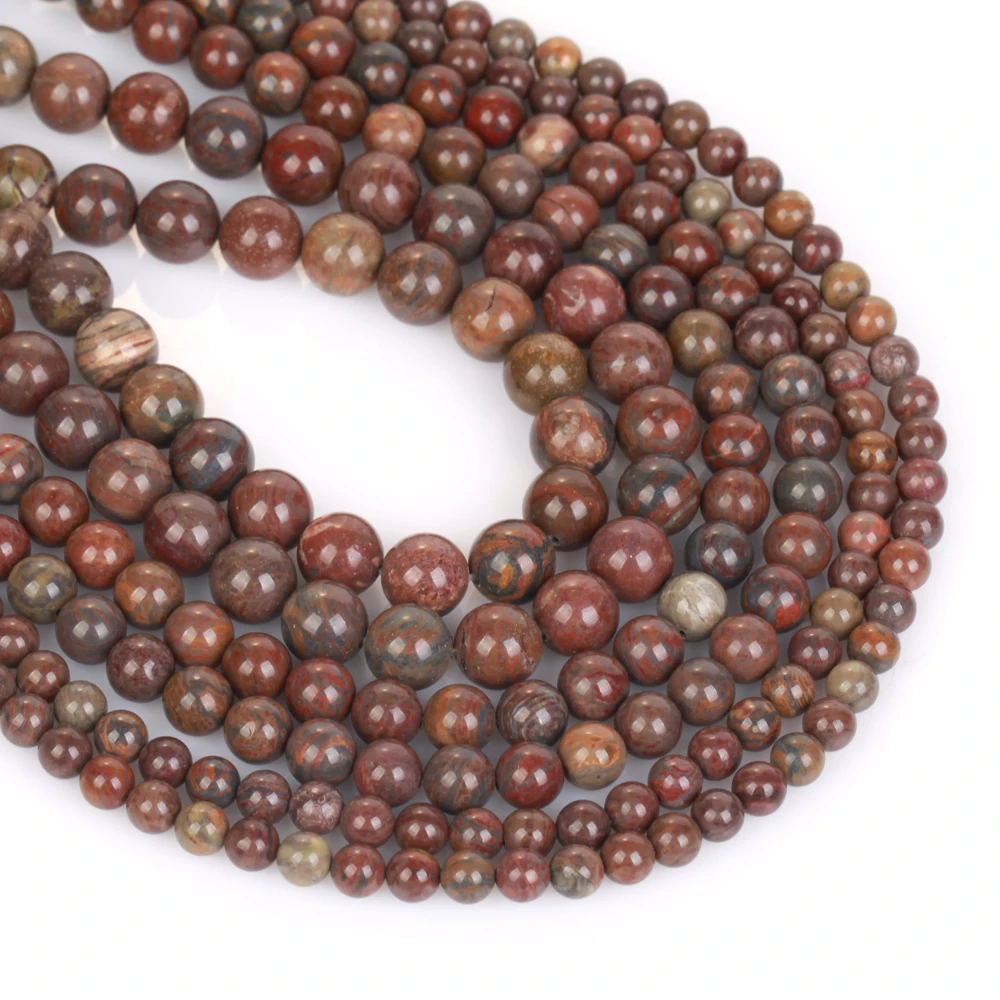 Natursteinperlen 6-10mm Fünf Farben Runde Lose Abstandhalterperlen für Schmuckherstellung DIY Armbänder Ohrring-Zubehör