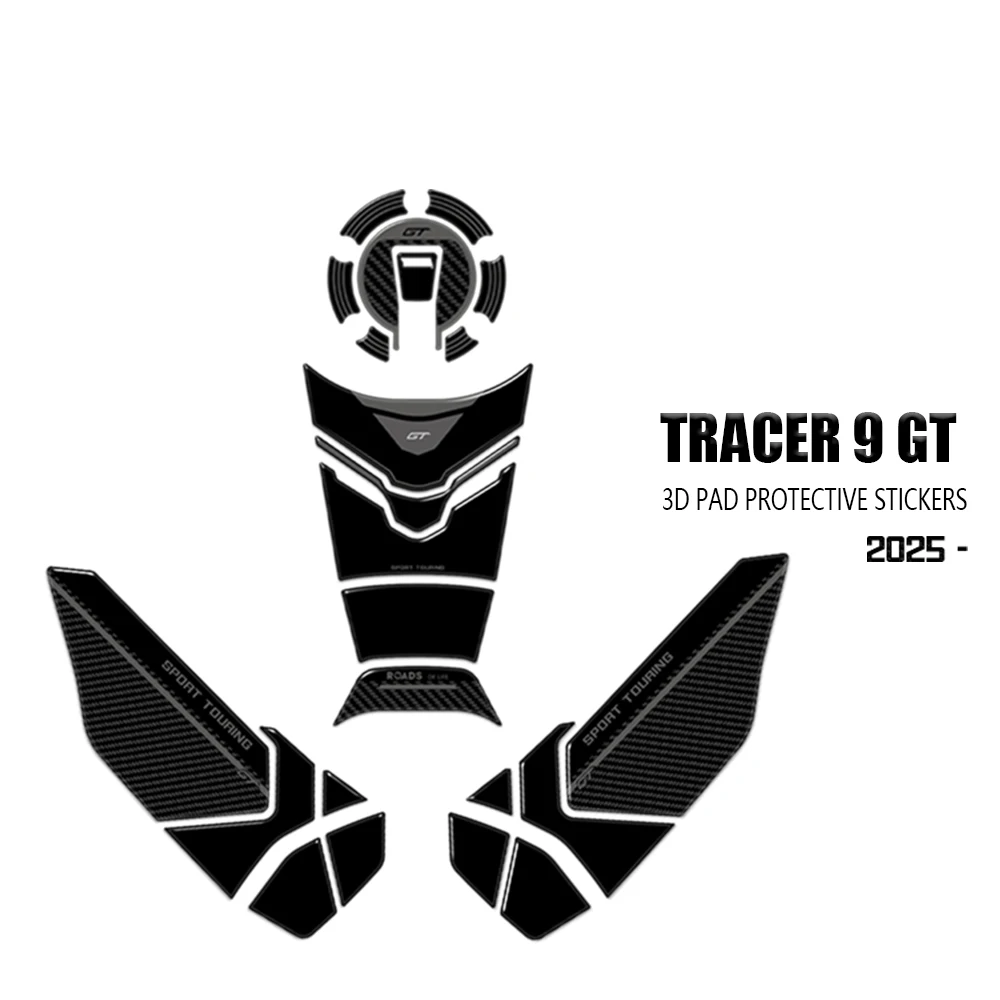 

3D Epoxy Sticker Tank Pad Combination Kit For Tracer 9 GT Tracer 9GT 2025 Ceramic Ice / Tech Black