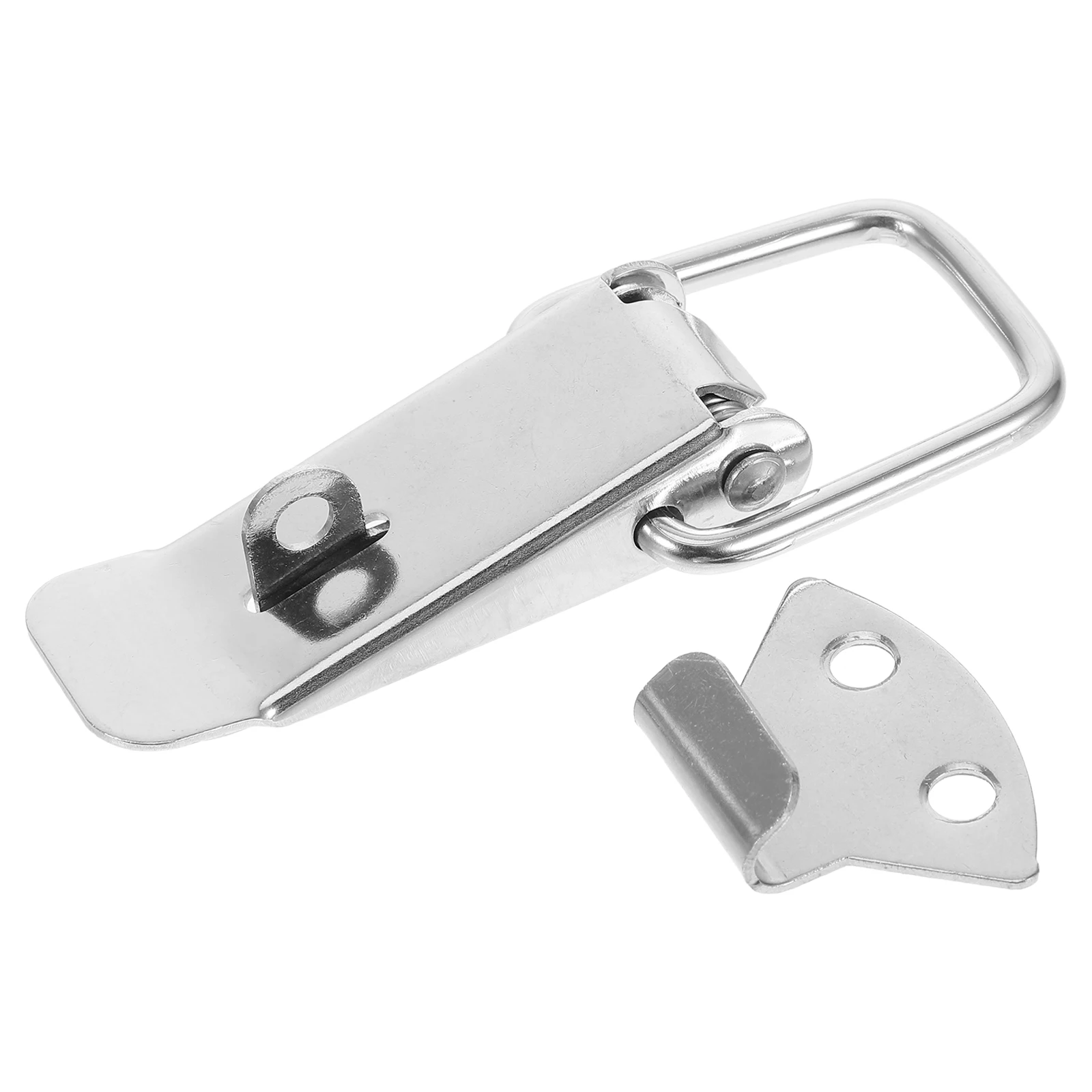 

Stainless Steel Luggage Buckle Large Keyhole 201 Small Spring Toggle Lock Clasp Latch Cabinet Hasp Trailer Door Holder
