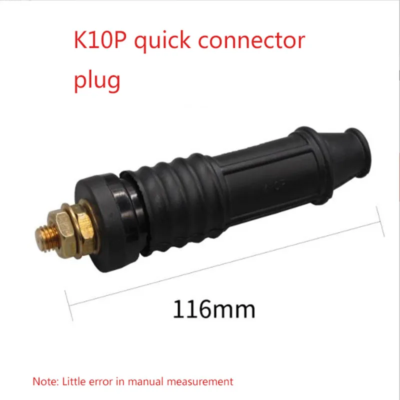 Soldador plug soquete cone tipo em linha rápida plug k10p soldador junção rápida redonda preto vermelho