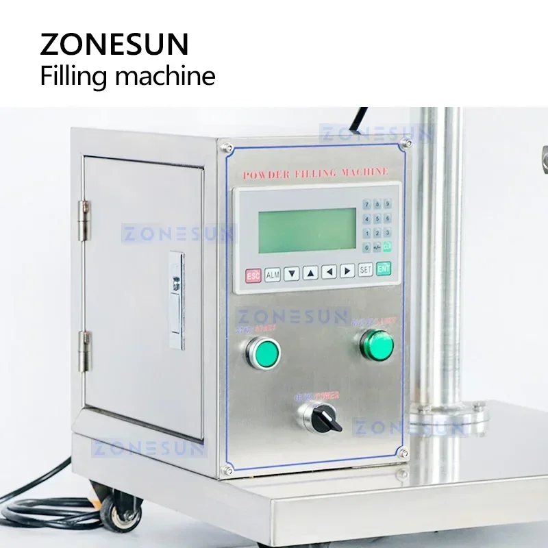 ZONESUN Semi Automatic Auger Filler Paprika Coffee Fine Dry Powder Filling Machine Dosing Dispenser ZS-FM100S