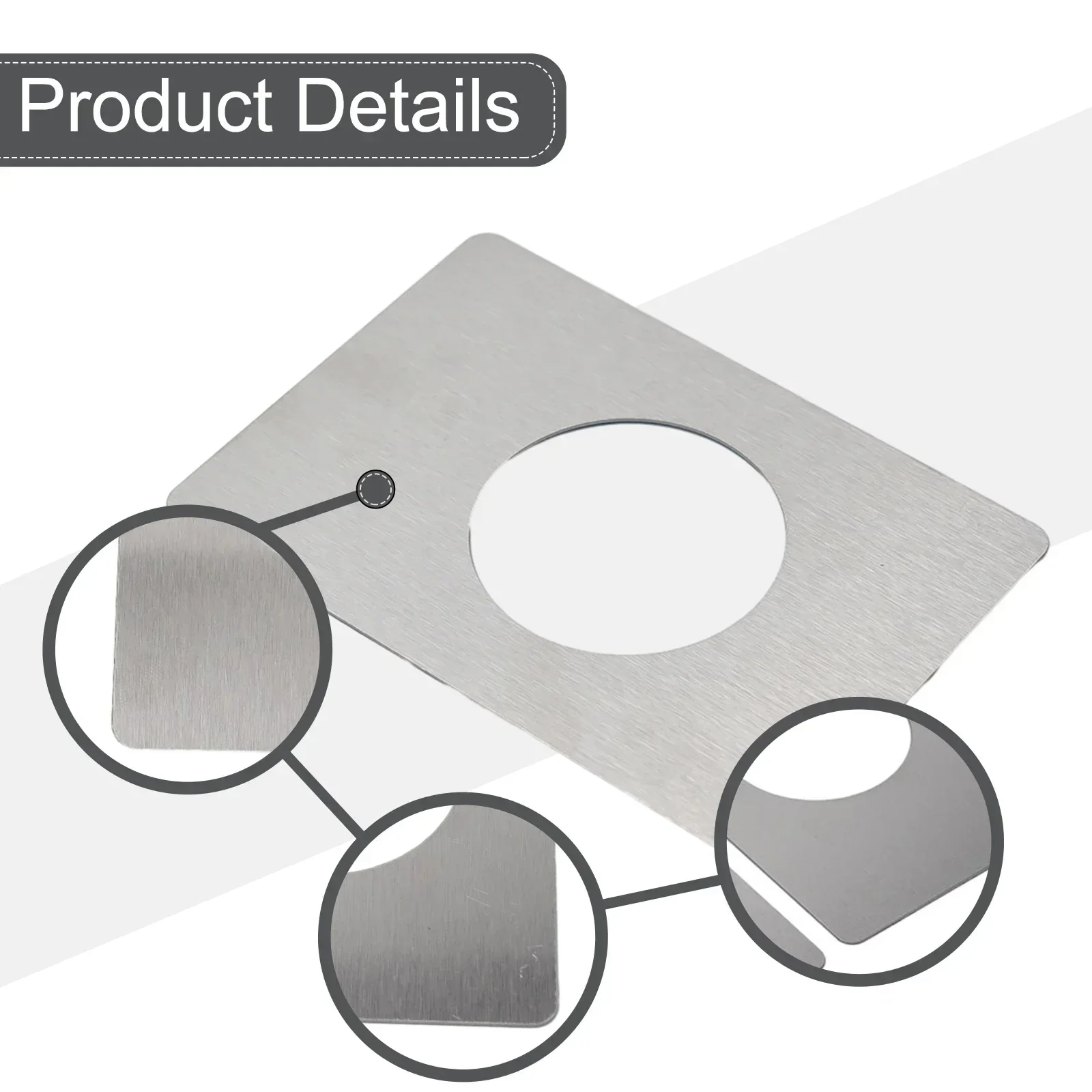 High Quality Brand New Doors Lock Plate Tools Silver Stainless Steel With Tape 2Pcs Ball Lock Deadbolt Rounded Corners