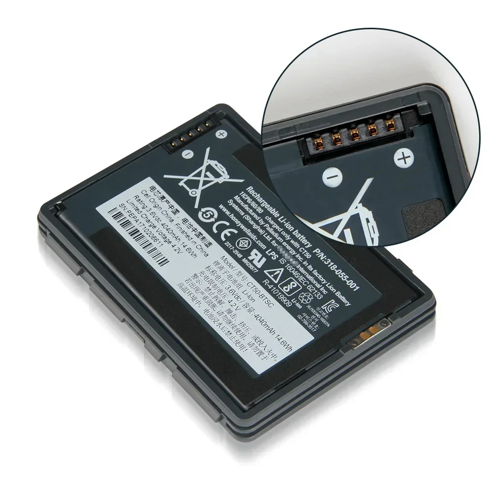 Replacement Battery CT50-BTSC For Honeywell Intermec CT40 CT45 CT50 CT60 4G /LTE 318-055-014 318-055-001 4040mAh Batteries