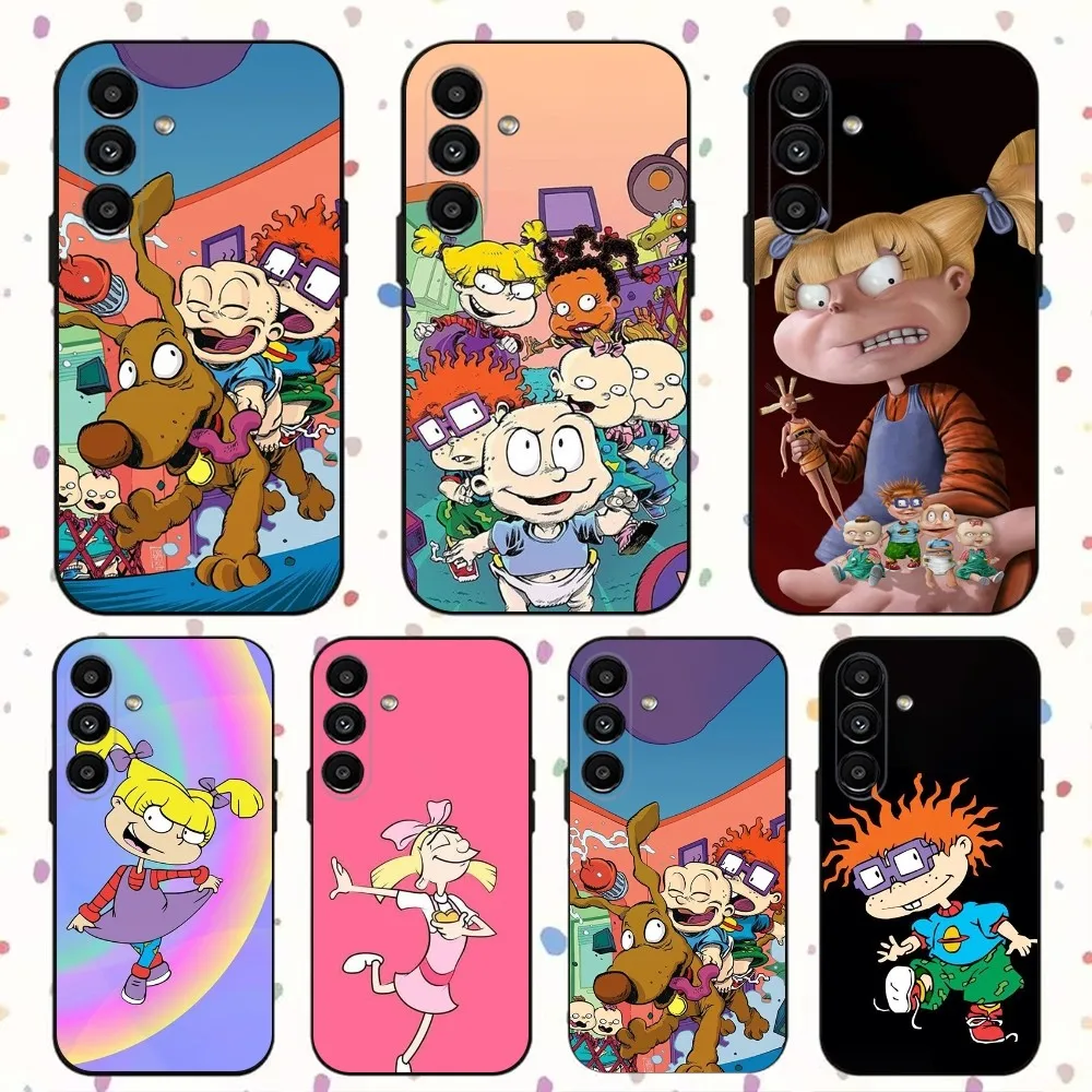 

F-Funny R-Rugrats Phone Case For Samsung S24,S21,S22,S23,S30,Ultra,S20,Plus,Fe,Lite,Note,10,9,5G Black Soft Cover