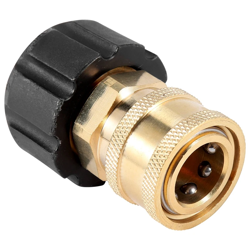 Pressure Washer Quick Connect Adapter 3/8 Inch Socket To M22 14Mm Metric Fitting For Pressure Washer Hose