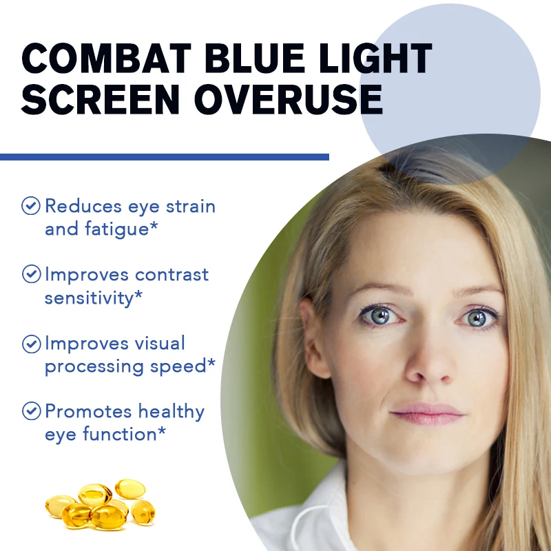 MUTSWEET 120 قطعة كبسولة معقدة فيتامين العين بالكامل مع اللوتين والبيليري وزياكسانتين تدعم صحة العين وبصري #5