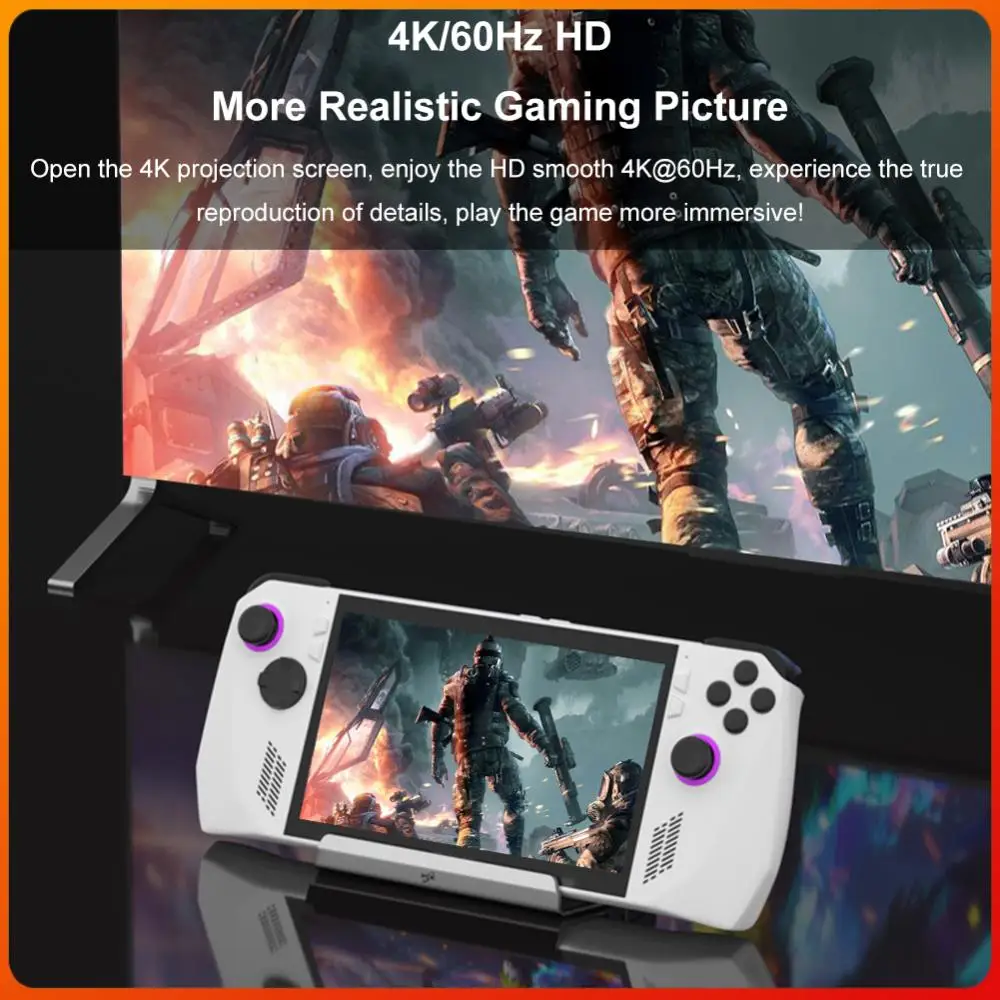 Hub Holder Dock HDMI-Compatible Dock Console Hub 4K 60Hz USB C Docking Station Type C USB 3.0 2.0 PD 100W RJ45 for ROG Ally Game