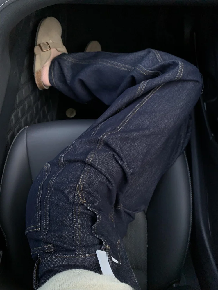 

High Waist Straight Leg Blue Jeans Women's Loose Wide Leg Pants for Pear aped Body Spring Autumn New Sle SOLAR/2026