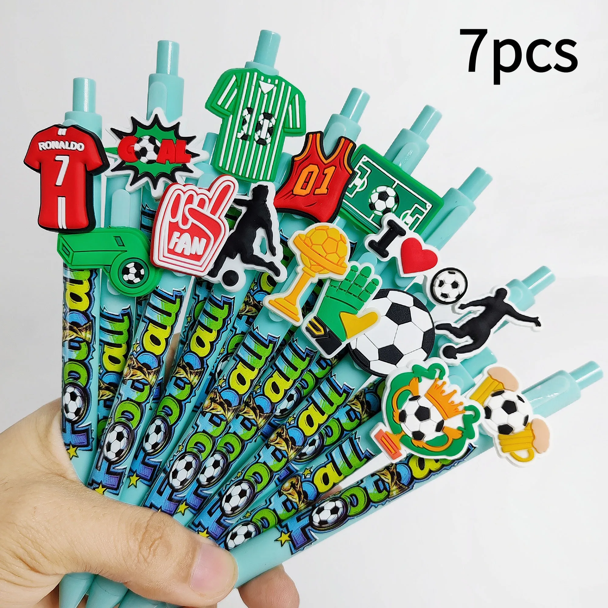 

7 шт./12 шт., футбольная серия, тематическая шариковая ручка, студенческая подпись для письма, подходит для праздничных подарков