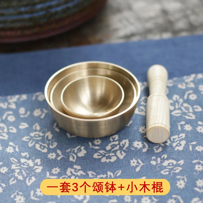 3 Pcs Nepal Handmade Mini Singing Bowl Set Buddha Music Yoga Sound Healing Bowls