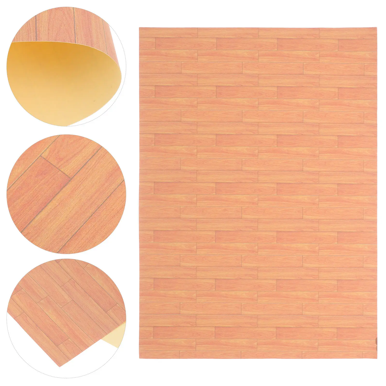 

Mini House Floorboard Sheet Flooring Paper Miniature DIY Floor Decoration for Mini House Accessories Simulation Floor Stencil