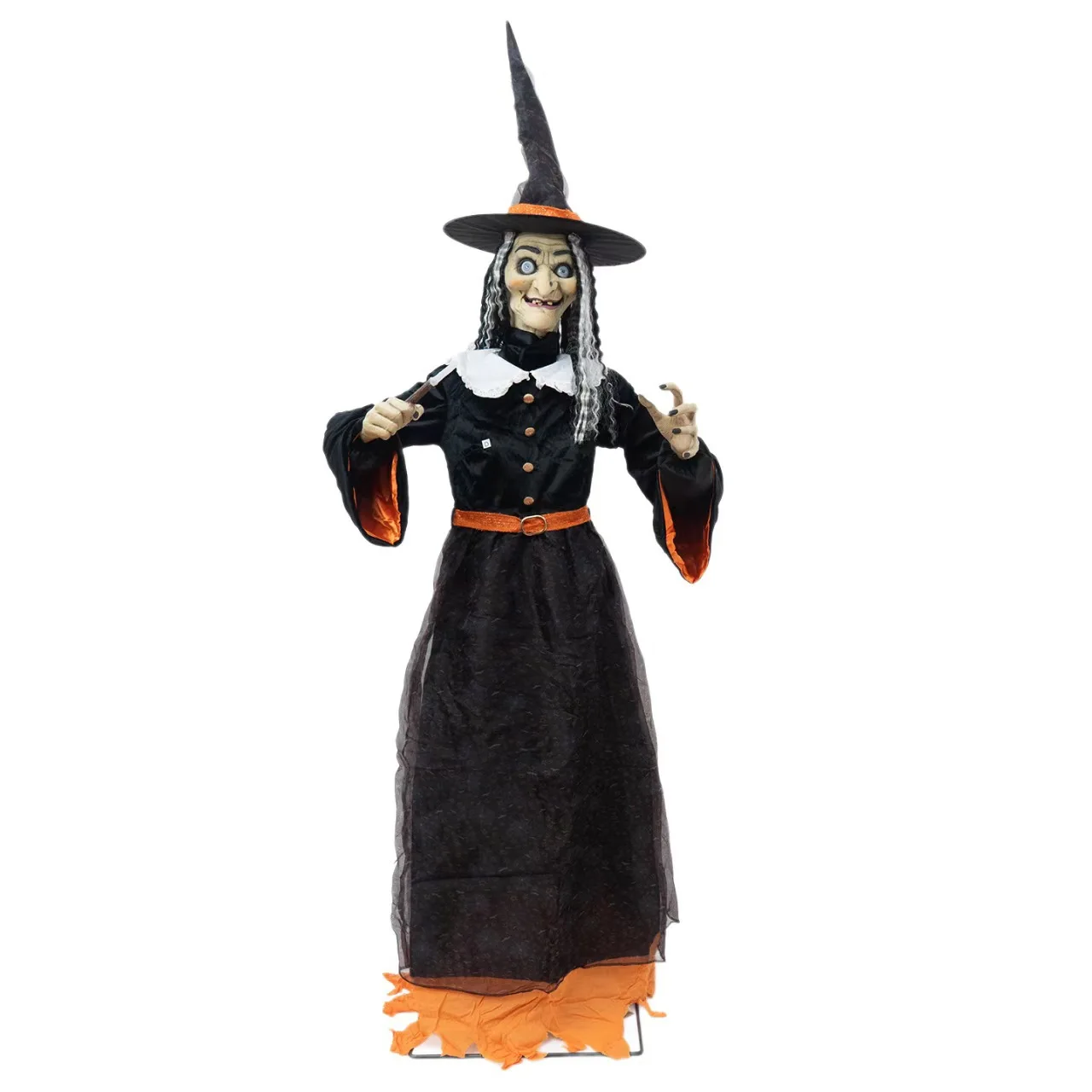 Halloween standing witch props, electric witches, haunted house secret room decoration tricky and scary ornaments