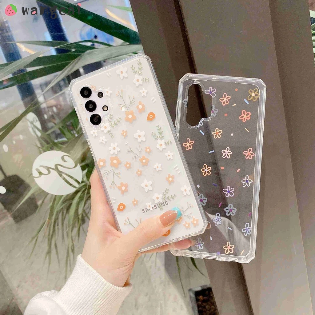 For OPPO Reno 10 9 8 7 5 4 Pro Plus 8Z 8T 7Z Lite SE 6 4Z 5G Phone Case Cute Flower Flowers Transparent Soft Silicone Cover